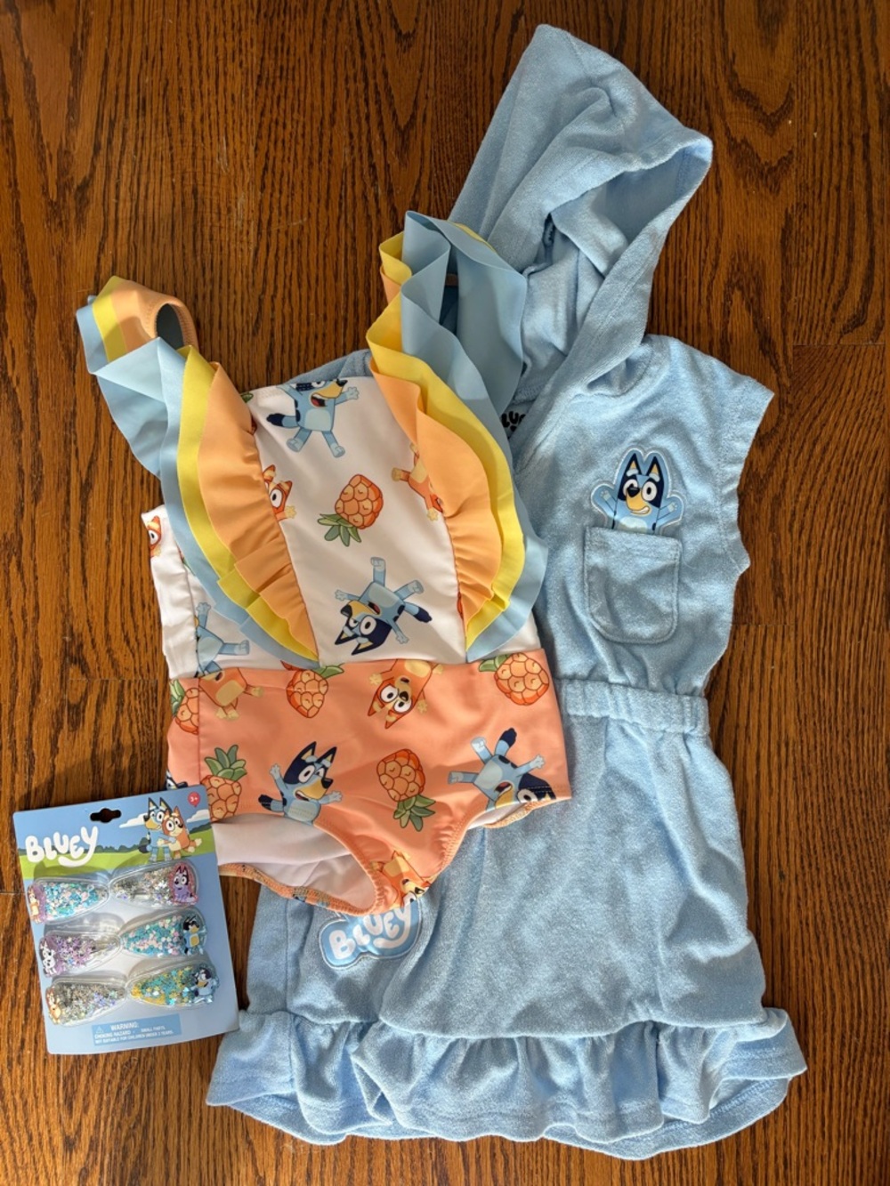Bluey Girls Swim and Cover-Up bundle 4T